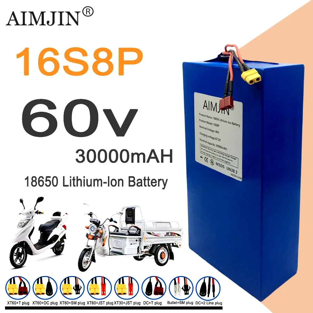 60V 30Ah Electric Scooter Battery - 16S8p 1000-3000W Brand New Lithium Battery