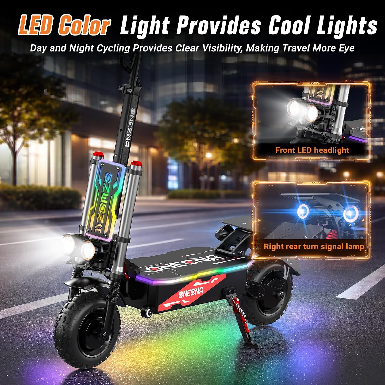 ONEONA GT8 Foldable Off Road E - 60V 5600W Dual Motor Electric Scooter review and price