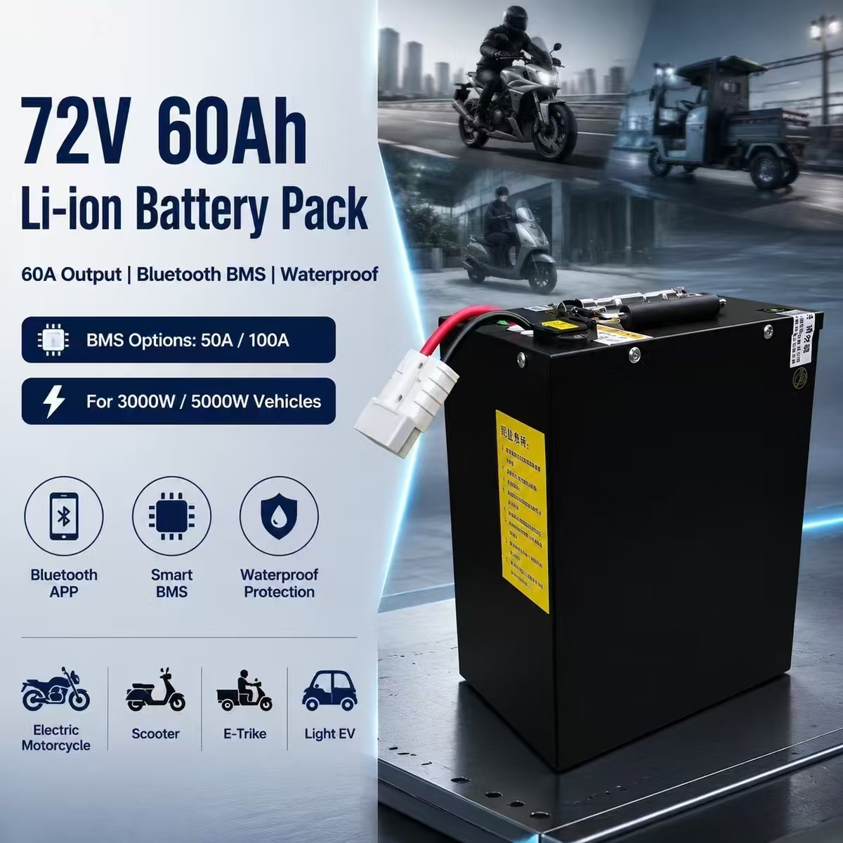 72V 60Ah 60A li-ion lithium Po - 72V 60Ah Lifepo4 Battery Pack review and price