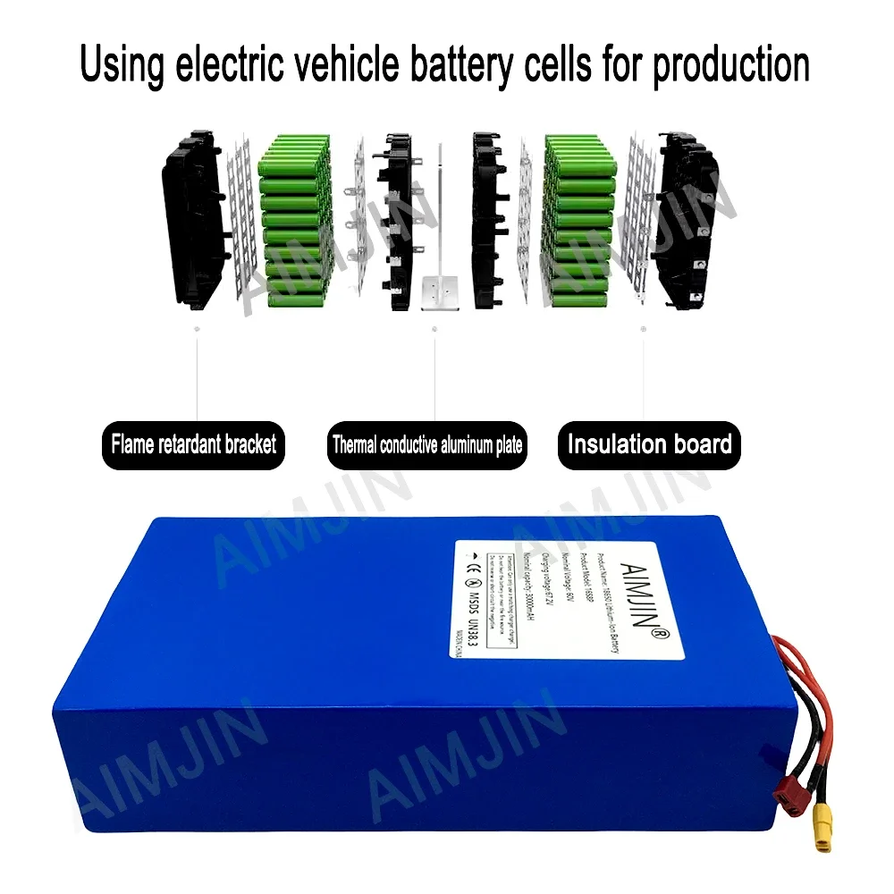 16S8p 1000-3000W Brand New Lit - 60V 30Ah Electric Scooter Battery review and price
