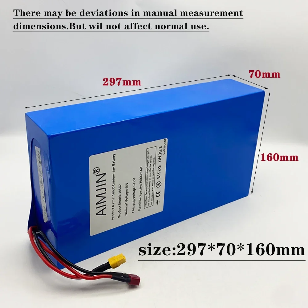 18650 Lithium-ion Battery Pack - 60V 30Ah Electric Scooter Battery review and price