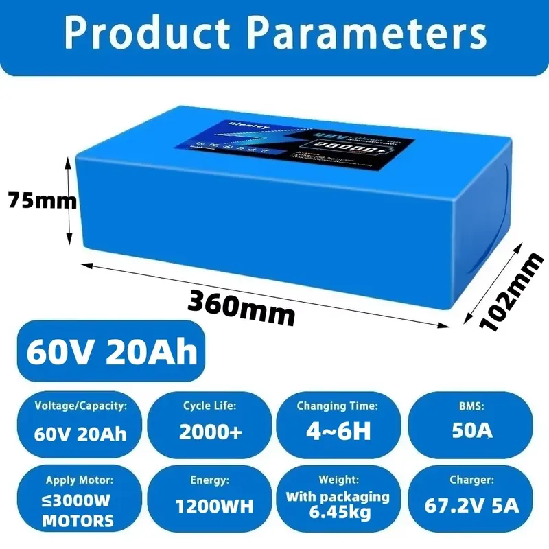 Aleaivy 60V 20AH 30AH 21700 Li - 60V 30Ah Electric Scooter Battery review and price